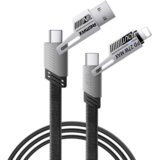 Linkom DATA kabl (USB+TipC+Iphone) 3.1A RC-C189 65W crni 1m, REMAX Cene