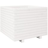 Maison Chic Vrtno cvetlično korito - Cvetlični Lonec belo 60x60x49,5 cm trdna borovina, (21788891) Cene
