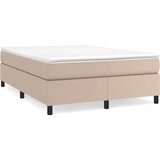 Krevet s oprugama i madrac cappuccino 160x200cm od umjetne kože | shoptok.hr