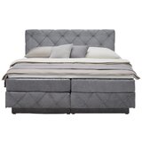 Premium Living Postelja Boxspring Cordoba, Siva, 180x200 | Shoptok.si