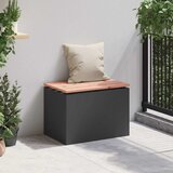  Vrtna klupa Crna 60 x 40 x 43 cm Čvrsta duglazija i čelik | shoptok.hr