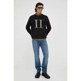 Les Deux Bombažen pulover moška, črna barva