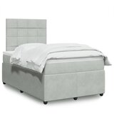 Box spring krevet s madracem svjetlosivi 120x200 cm baršunasti | shoptok.hr