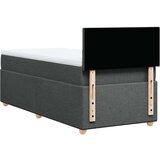 vidaXL Krevet s oprugama i madracem tamnosivi 100 x 200 cm od tkanine | shoptok.hr