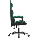  Okretna igraća stolica crno-zelena od umjetne kože | shoptok.hr