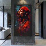  Image TUPAC SHAKUR - Ikona iza mikrofona | 100% originalna akrilna boja | ePonuda.com