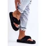 Kesi Lady's leather slippers Papcie black Elma