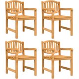  Vrtne stolice 4 kom 58 x 59 x 88 cm od masivne tikovine | shoptok.hr