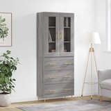  The Living Store Visoka komoda siva sonoma 69,5x34x180 cm inženirski les - Visoka Omara, (21440995) Cene