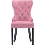  Jedilni stoli 2 kosa roza žamet | Shoptok.si