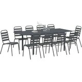  Vrtni set za objed 11 pcs Antracit Čelik s prahom | shoptok.hr
