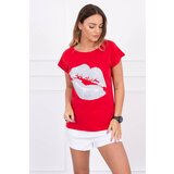 Kesi Blouse with red lip print Cijene