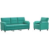  Set sofe 2 pcs Tirkizna Baršun - Tirkizna 1 sjedalo + trosjed | shoptok.hr