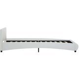  Okvir za krevet od umjetne kože s LED svjetlom bijeli 90x200 cm | shoptok.hr