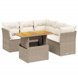 vidaXL 5-dijelni vrtni set sofa s jastucima bež od poliratana | shoptok.hr