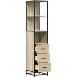 vidaXL Kopalniška omarica sonoma hrast 35x37,5x166 cm inženirski les | Shoptok.si