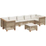vidaXL 8-dijelni set vrtnih sofa od poliratana s jastucima bež | shoptok.hr