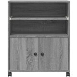 vidaXL Stalak za pisač s kotačima siva boja hrasta 60 x 48 x 74 cm | shoptok.hr