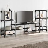 TV ormarić crni 206,5 x 28,5 x 95 cm od konstruiranog drva | Eponuda.com