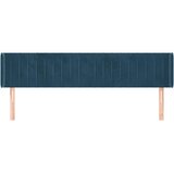  Uzglavlje s ušima tamnoplavo 203x16x78/88 cm baršunasto | shoptok.hr