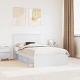  Konstrukcija postelje Bela 120 x 200 cm Masivno borovo les, (5000104305) | Shoptok.si