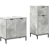  Set namještaja za kupaonicu s ladicama 2 pcs Betonski sivi | shoptok.hr