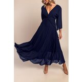 Fenzy Duga Haljina S V Izrezom, Tamnoplava | shoptok.hr