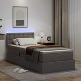 Krevet s prostorom za pohranu s LED-om Siva 100 x 200 cm | Eponuda.com