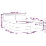  Konstrukcija kreveta s madracem Siva 180 x 200 cm Umjetna koža | shoptok.hr