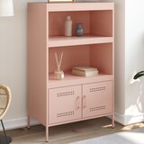vidaXL Visoka omara roza 68x39x113 cm jeklo Cene