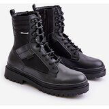 Big Star Leather Trapper Ankle Boots Mens Insulated Big Star Black | shoptok.hr