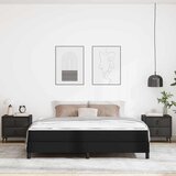  Krevetna konstrukcija s madracem Crna 180 x 200 cm tkanina | shoptok.hr