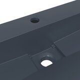  Umivaonik od lijevanih minerala/mramora 60x38x11 cm antracit | shoptok.hr