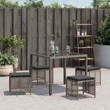  Vrtni stolci s jastucima 4 kom sivi 41x41x36 cm od poliratana | shoptok.hr