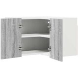 vidaXL Viseča omarica Riga Siva Sonoma in bela 57 x 57 x 40 cm | Shoptok.si