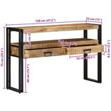  Stolići za kavu Crni 120x33x75 cm Masivno drvo manga i Metal | shoptok.hr