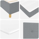  s opruga kutije Svijetlo siva 90 x 190 cm tkanina | shoptok.hr