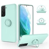Onasi Silikonski ovitek Liquid Ring za Samsung Galaxy S22 Plus 5G - mint Cene