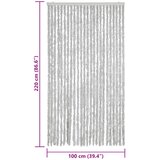  Zastor protiv muha sivi 100 x 220 cm od šenila | shoptok.hr