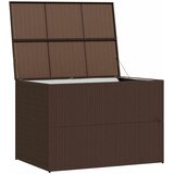  Vrtna kutija za pohranu smeđa 150 x 100 x 100 cm od poliratana | shoptok.hr