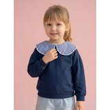 Sinsay Pamučna crewneck majica s ukrasnim ovratnikom | shoptok.hr