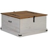  Škrinja za pohranu HALDEN bijela 91x91x47 cm puno drvo bor | Eponuda.com
