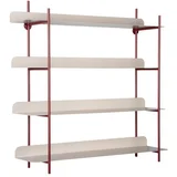 Bordo/siva metalna polica s više razina 60 cm Reina Cuatro –