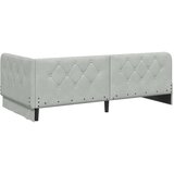  Kutni okvir kreveta Svijetlo siva 100 x 200 cm Baršun | shoptok.hr