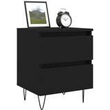  Noćni ormarić crni 40x35x50 cm od konstruiranog drva | Eponuda.com