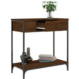  Konzolni stol smeđa boja hrasta 75x34,5x75 cm konstruirano drvo | shoptok.hr