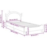  Otroški posteljni okvir z vznožjem Roza 90 x 190 cm PU, (5000104665) | Shoptok.si