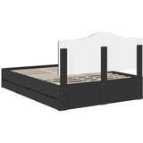  Okvir za krevet Crna 140 x 200 cm Inženjersko Drvo - Crna 140 x 200 cm | shoptok.hr