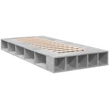  Okvir kreveta boja betona 90x200 cm od konstruiranog drva | shoptok.hr