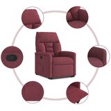  Naslonjač na podizanje od tkanine crvena boja vina | shoptok.hr